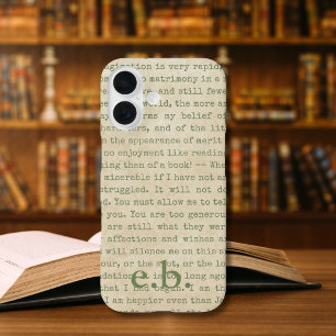 Pride and Prejudice Quotes gepersonaliseerd iPhone 16 Hoesje