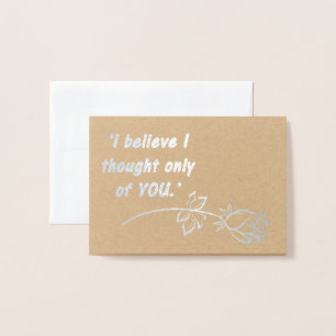 Pride and Prejudice Romantic Quote Folie Kaarten