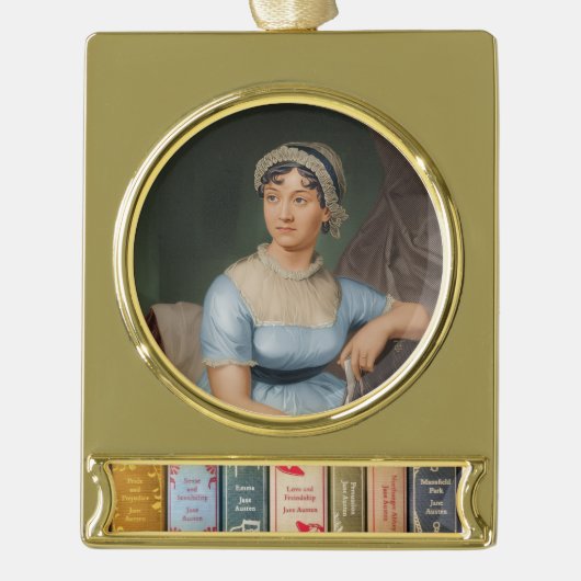 Pride and Prejudice Verguld Banner Ornament (Voorkant)