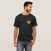 Pride Arc-en-ciel LGBTQ - T-shirt noir pour hommes (Devant entier)