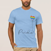 PRIDE Arc-en-ciel LGBTQIA Coeur Bleu T-shirt