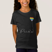 PRIDE Arc-en-ciel LGBTQIA T-shirt Balloon Coeur (Devant)