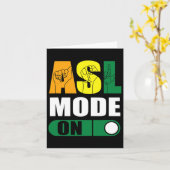 Pride ASL-modus op trotse handgebarentaal Kaart (Gele Bloem)