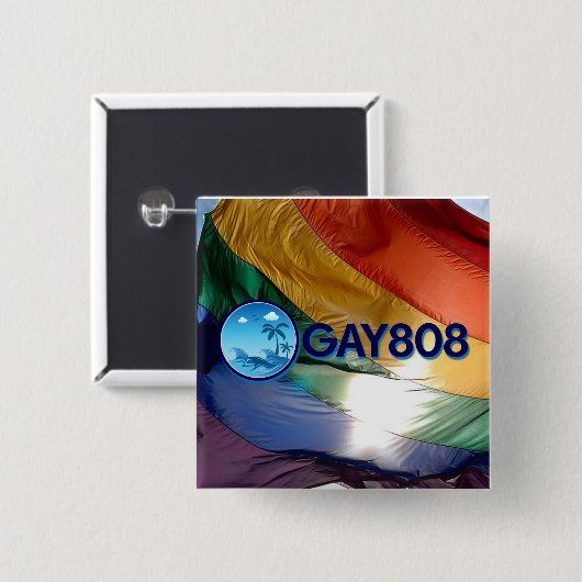 PRIDE BADGE VIERKANTE BUTTON 5,1 CM (Voorkant /achterkant)