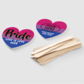 Pride Bisexual Flag Custom Logo Handwaaier (Niet-gemonteerd)