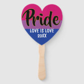 Pride Bisexual Flag Custom Logo Handwaaier (Voorkant)
