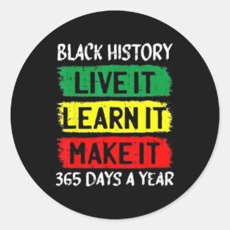Pride Black Geschiedenis Maand Kleding Vrouw Ronde Sticker
