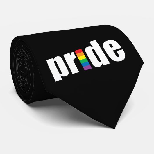 Pride Black Stropdas (Opgerold)