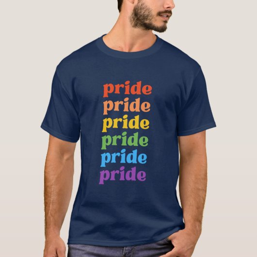 Pride blauw mannen t-shirt (Voorkant)
