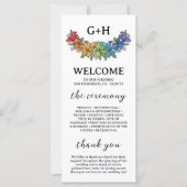 Pride Bloemen Monogram LGBTQ Bruiloft (Voorkant)