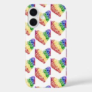 Pride Butterfly Heart – LGBTQ+ vlag kleuren iPhone 16 Hoesje