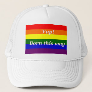 Pride Casquette - Arc en arc-en-ciel avec une décl