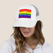Pride Casquette - Arc en arc-en-ciel avec une décl (En situation)