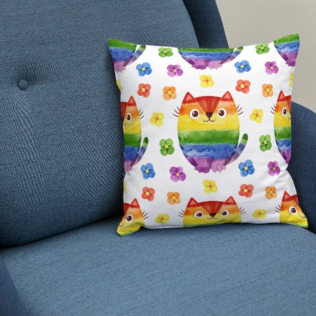 Pride Cat en Pride Hearts Pillow Kussen (Creator heeft geüpload)