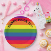 Pride Celebration LGBTQ Rainbow Flag Aangepaste te Papieren Bordje (Feest)