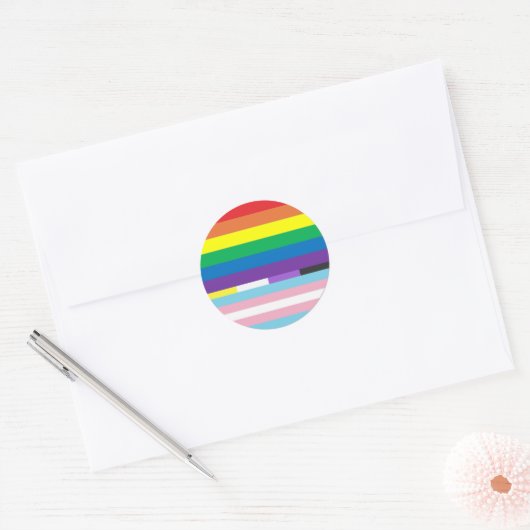 Pride Circle  Ronde Sticker (Envelop)