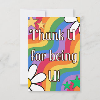 Pride Dank u kaart / Rainbow Dank u kaart