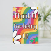 Pride Dank u kaart / Rainbow Dank u kaart (Staand voorkant)