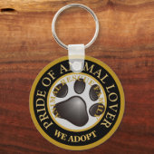 Pride Dierenvriend Klassieke Ronde Sleutelhanger (Voorkant)