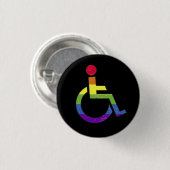 Pride Disability LGBT Ronde Button 3,2 Cm (Voorkant /achterkant)