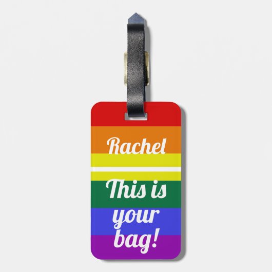 Pride Dit is je tas Funny Rainbow LBGT Bagagelabel (Achterkant verticaal)