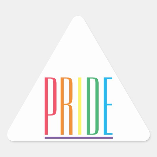 PRIDE Driehoek Stickers (Voorkant)