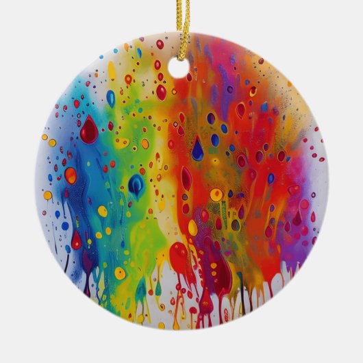 Pride Drip Patroon Ornament (Voorkant)