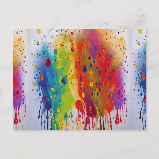 Pride Drip Pattern Briefkaart (Voorkant)