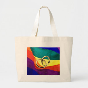 Pride en huwelijk grote tote bag