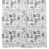 Pride en Prejudice illustratietool Douchegordijn (Voorkant)