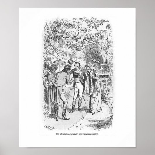 Pride en Prejudice Jane Austen Dames Wall Art Poster (Voorkant)