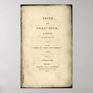 Pride en Prejudice Jane Austen Poster