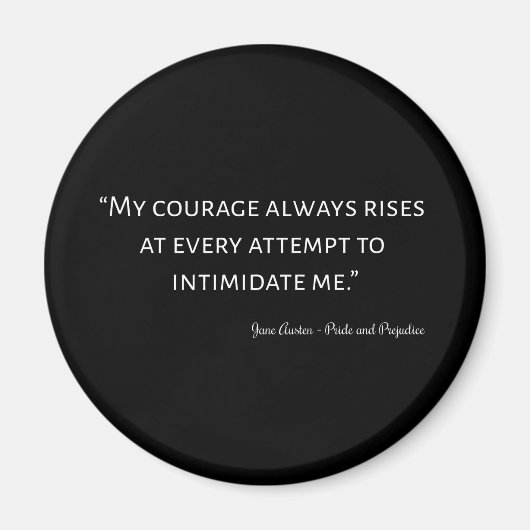 Pride en Prejudice Quote I Magneet (Voorkant)