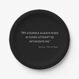 Pride en Prejudice Quote I Papieren Bordje