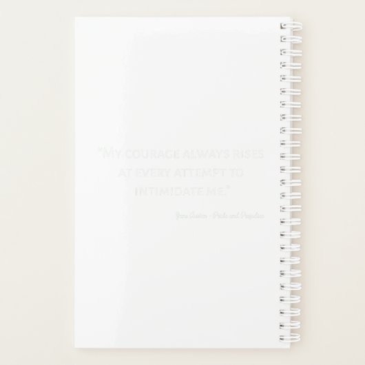 Pride en Prejudice Quote I Planner (Achterkant)