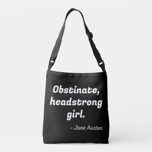 Pride en Prejudice Quote II Crossbody Tas (Achterkant)