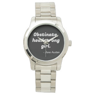 Pride en Prejudice Quote II Horloge