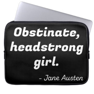 Pride en Prejudice Quote II Laptop Sleeve