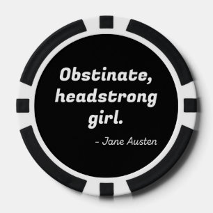 Pride en Prejudice Quote II Poker Chips