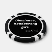 Pride en Prejudice Quote II Poker Chips (Enkel)