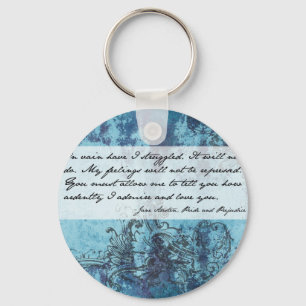 Pride en Prejudice Quote Sleutelhanger