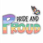 Pride en rode regenboog sticker (Voorkant)