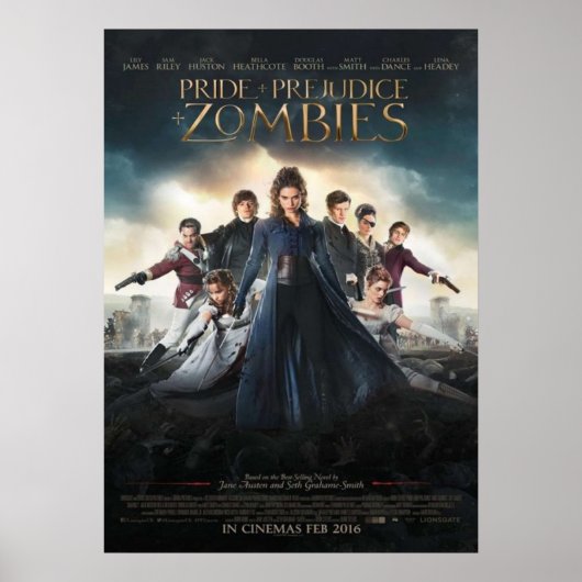 Pride en vooroordelen en zombies poster (Voorkant)