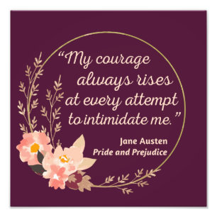 Pride en vooroordelen Quote I - Schattigee stijl Foto Afdruk