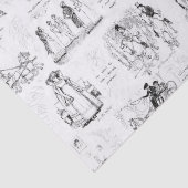 Pride en Vooroordelen Zwart Wit Toile Quotes Tissuepapier (Detail)