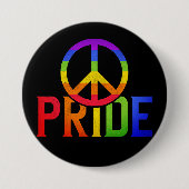 Pride en vrede ronde button 7,6 cm (Voorkant)