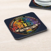 Pride est. 1969 bier onderzetter (Linkerzijde)
