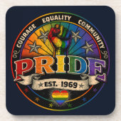 Pride est. 1969 bier onderzetter (Voorkant)