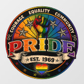 Pride est. 1969 raamsticker (Vel)