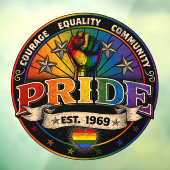 Pride est. 1969 raamsticker (Vel 3)
